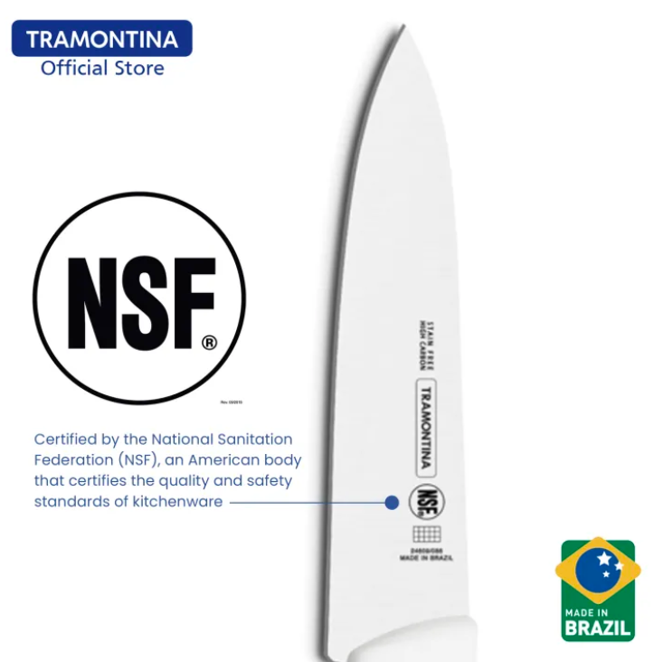 Tramontina 10" Stainless Steel Meat Knife with Antibacterial Handle